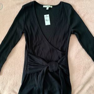 Express one eleven v neck faux wrap top small